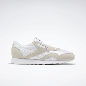 Adidasy Męskie Reebok Classic Nylon Białe/Głęboka Szare PL 72VEHJN